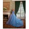 Long Sleeve Sky Blue Quince Dresses Sweetheart Neck 15 Dress