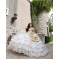 Long Sleeve Tiered Champagne Quince Dresses Pearl Sequin V Neck 15 Dress