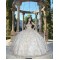 Metallic Sequin Off Shoulder Champagne Quince Dresses Sweetheart Neck 15 Dress