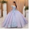 Mexico Lilac Sweetheart Ball Gown Quinceanera Dress Birthday Party Gowns Prom Sweet 16