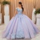 Mexico Lilac Sweetheart Ball Gown Quinceanera Dress Birthday Party Gowns Prom Sweet 16