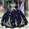 Navy Blue Quinceanera Dresses Off Shoulder 15 Dress