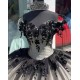 Of The Shoulder Black Quinceanera Dress Sweetheart Neck Ball Gown