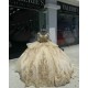 Of The Shoulder Champagne Quinceanera Dress 15 Dresses