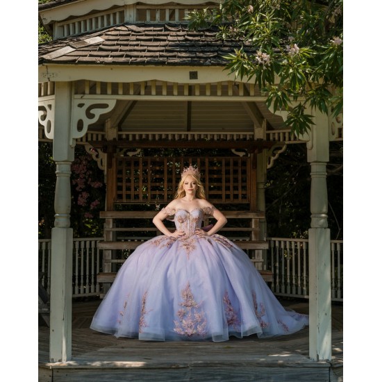 Off Shoulder 2024 Princess Dresses Lilac Quinceanera Dress With Bow