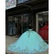 Off Shoulder Aqua 15 Dresses Sweetheart Neck Quince Dress