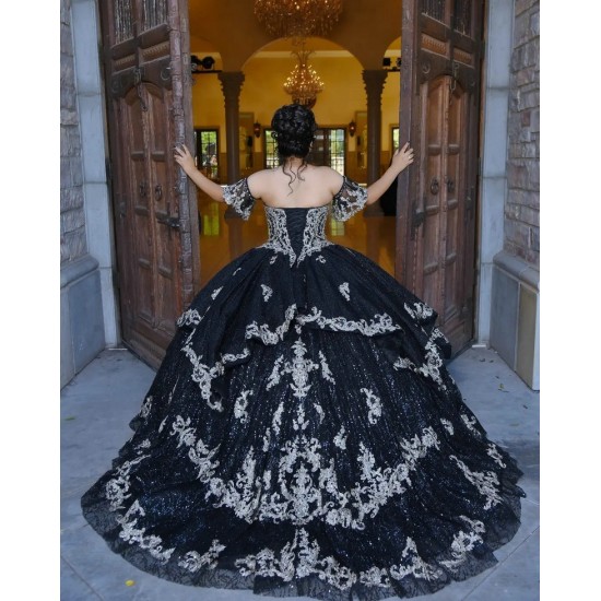 Off Shoulder Black Quince Dresses Sweetheart Neck 15 Dress