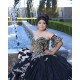 Off Shoulder Black Quince Dresses Sweetheart Neck 15 Dress