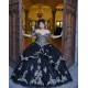 Off Shoulder Black Quince Dresses Sweetheart Neck 15 Dress