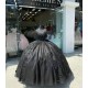 Off Shoulder Black Quinceanera Dress Sweetheart Beading 15 Dresses