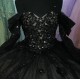 Off Shoulder Black Quinceanera Dresses Sweetheart Neckline 15 Dress