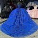 Off Shoulder Blue Quinceanera Dresses Sweetheart Neck 15 Dress