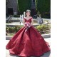 Off Shoulder Burgundy Quince Dresses V Neck 15 Dress