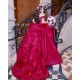 Off Shoulder Burgundy Quinceanera Dress Sequin Sweetheart Neck 15 Dresses