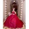 Off Shoulder Burgundy Quinceanera Dress Sequin Sweetheart Neck 15 Dresses