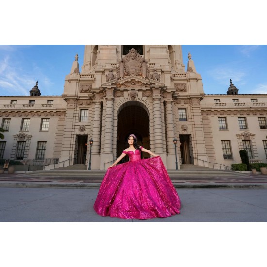 Off Shoulder Burgundy Quinceanera Dresses Sequins Sweetheart Neck 3D Flower