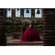 Off Shoulder Burgundy Quinceanera Dresses Sweetheart Neck 15 Dress