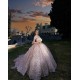 Off Shoulder Champagne Quince Dress Sequin Vestidos De 15 Anos With Bow