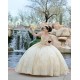 Off Shoulder Champagne Quinceanera Dress Sweetheart Neck 15 Dresses