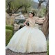 Off Shoulder Champagne Quinceanera Dress Sweetheart Neck 15 Dresses