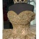 Off Shoulder Champagne Quinceanera Dresses Sweetheart Ball Gown 15 Dress