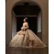 Off Shoulder Champagne Quinceanera Dresses Sweetheart Neck 15 Dress