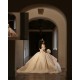 Off Shoulder Champagne Quinceanera Dresses Sweetheart Neck 15 Dress