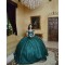 Off Shoulder Emerald Green Quince Dresses Sequin Sweetheart Neck 15 Dress