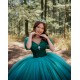 Off Shoulder Emerald Green Quince Dresses Sweetheart Neck 15 Dress