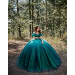 Off Shoulder Emerald Green Quince Dresses Sweetheart Neck 15 Dress