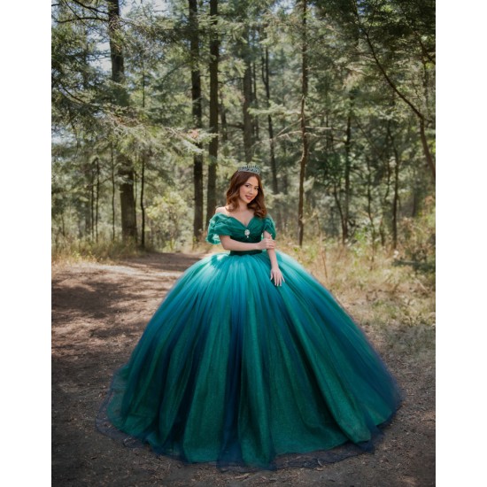 Off Shoulder Emerald Green Quince Dresses Sweetheart Neck 15 Dress