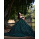 Off Shoulder Emerald Green Quinceanera Dress 2024 Princess Dresses