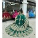 Off Shoulder Emerald Green Quinceanera Dress Sweetheart Metallic Sequin 15 Dresses