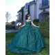 Off Shoulder Emerald Green Quinceanera Dress Sweetheart Neck 15 Dresses