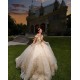 Off Shoulder Girl 15 Birthday Party Gowns Champagne Quinceanera Dress