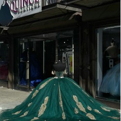 Off Shoulder Green 15 Dresses Ball Gown Sweetheart Neck Dress