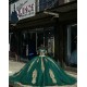 Off Shoulder Green 15 Dresses Ball Gown Sweetheart Neck Dress