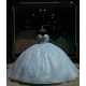 Off Shoulder Light Blue Quince Dress Sweetheart Neck 15 Dresses