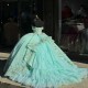 Off Shoulder Light Green Quinceanera Dresses Sweetheart 15 Dress