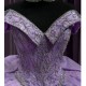 Off Shoulder Lilac 15 Dresses Lace Appliques Ball Gown V Neck Dress With Bow