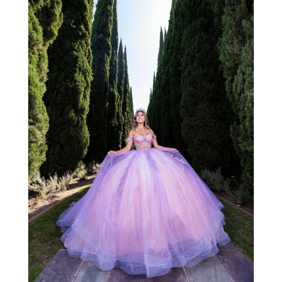 Off Shoulder Lilac Quince Dress Sweet 15 Prom Vestidos De 15 Anos