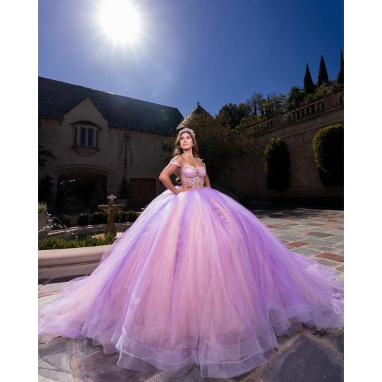 Off Shoulder Lilac Quince Dress Sweet 15 Prom Vestidos De 15 Anos