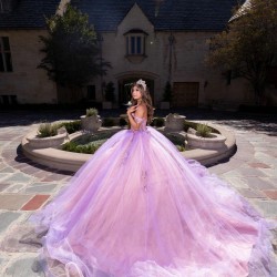 Off Shoulder Lilac Quince Dress Sweet 15 Prom Vestidos De 15 Anos