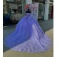 Off Shoulder Lilac Quince Dress Sweetheart Neck Ball Gown 15 Dresses With Bow