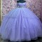 Off Shoulder Lilac Quince Dresses Scoop Neck Ball Gown 15 Dress With Bow