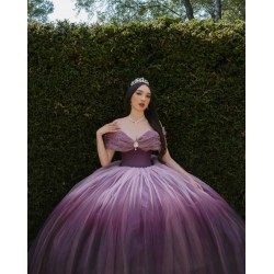 Off Shoulder Lilac Quince Dresses Sweetheart Neck 15 Dress