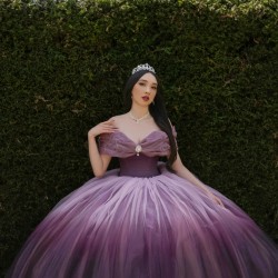 Off Shoulder Lilac Quince Dresses Sweetheart Neck 15 Dress