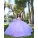 Off Shoulder Lilac Quinceanera Dress Square Collar Lace Appliques 15 Dresses