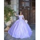 Off Shoulder Lilac Quinceanera Dress Sweetheart Neck Lace Appliques 15 Dresses