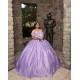 Off Shoulder Lilac Quinceanera Dress Sweetheart Neck Lace Appliques 15 Dresses